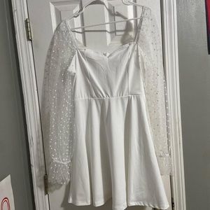White Shein Graduation Dress
